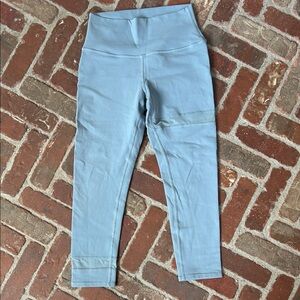 Alo Yoga Blue Mesh High Waist Cropped Leggings Size S